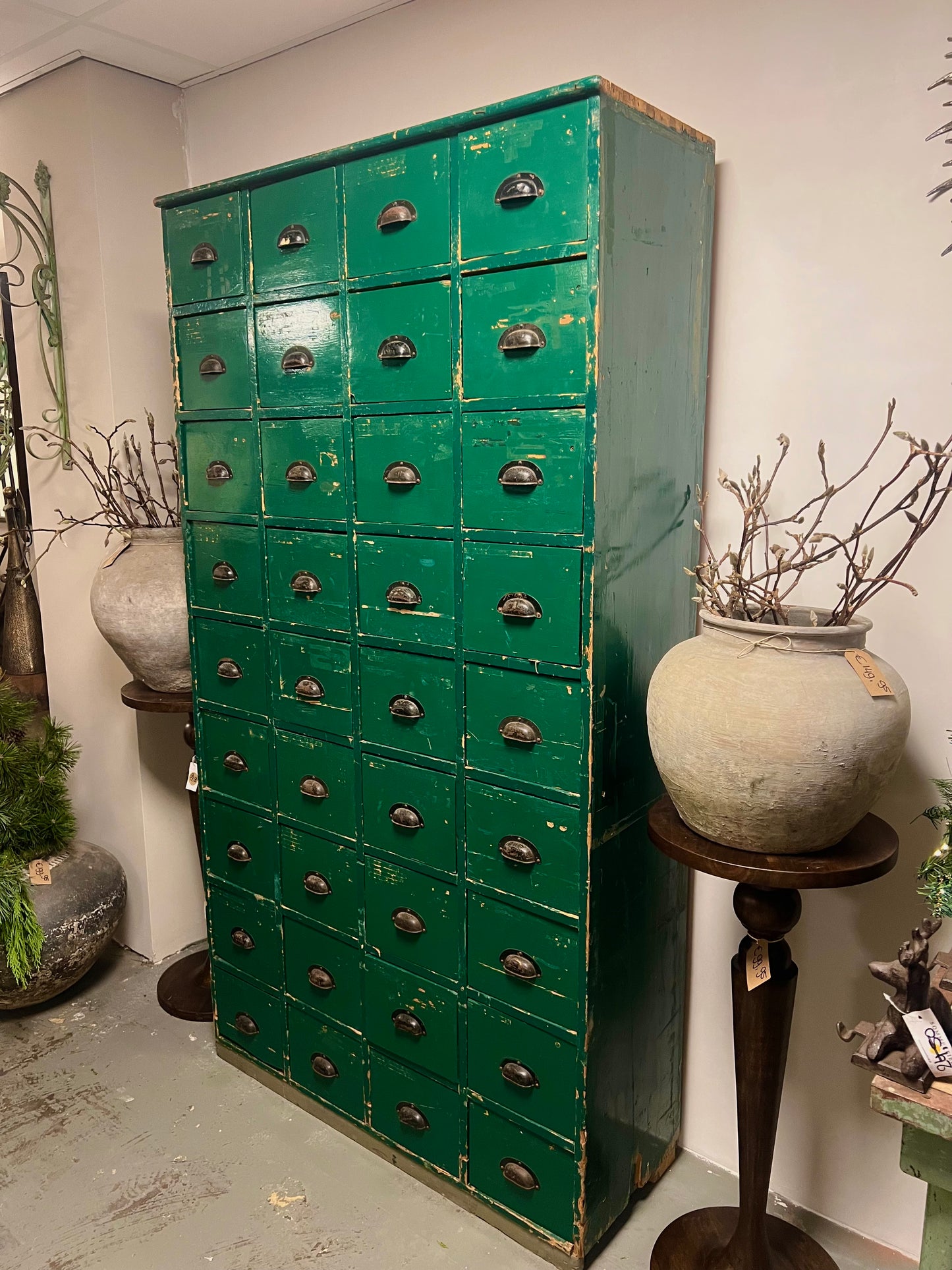 OUDE | APOTHEKERSKAST |GROEN